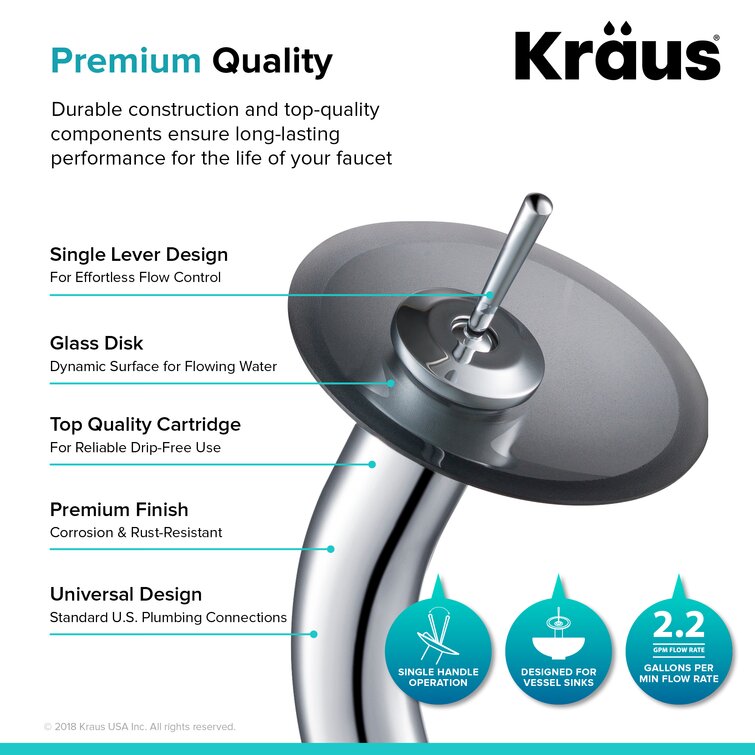 Kraus Vessel Mixer Single Hole Bathroom Faucet & Reviews - Wayfair